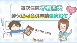 因普通傷病住院，這段期間向公司請特休，還可以領「勞保給付」嗎？