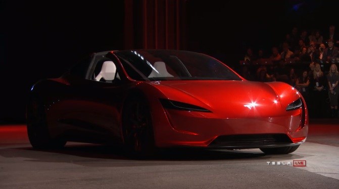 全場歡呼！Tesla推新版Roadster、號稱全球最快跑車