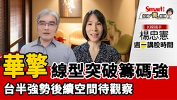影片》K線捕手楊忠憲：華擎線型突破籌碼轉強，台半強勢後續空間待觀察