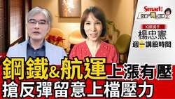 影片》大盤帶量上攻後，留意接下來技術面壓力區，鋼鐵、航運與面板短線仍以反彈視之！