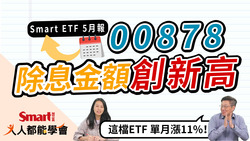 影片》00878國泰永續高股息，除息創新高！美元強、日幣弱，這些ETF漲很多！ETF大小事、除息資訊就看「Smart ETF 5月報」-Smart智富ETF研究室